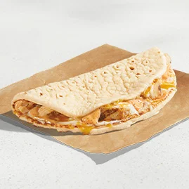 Menu 5 3 Cheese Chicken Flatbread Melt, filled with grilled, marinated all-white-meat chicken, Creamy Chipotle sauce, and a melty blend of cheeses.
