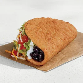 Menu 15 A Black Bean Chalupa Supreme®, filled with slow-simmered black beans, lettuce, diced tomatoes, a blend of cheeses, and reduced-fat sour cream.
