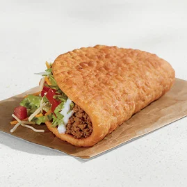 Menu 38 A Chalupa Supreme®, filled with seasoned beef, lettuce, and diced tomatoes.
