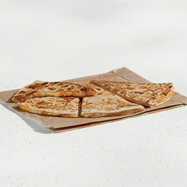 Menu 134 A Cheese Quesadilla, filled with a blend of cheeses and Creamy Jalapeño sauce.