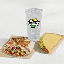 Menu 79 Crunchwrap Supreme® Combo featuring a Crunchwrap Supreme®, a Crunchy Taco, and a Large fountain drink.