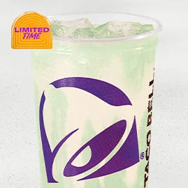 Menu 33 Dirty Soda with BAJA BLAST® ZERO* SUGAR, served in a clear plastic cup..