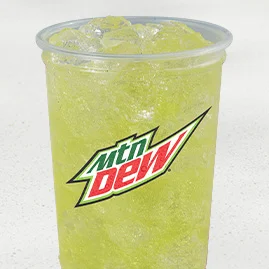 Menu 236 MTN DEW®, served in a clear plastic cup