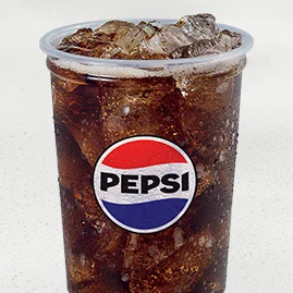 Menu 232 Pepsi®, served in a clear plastic cup.