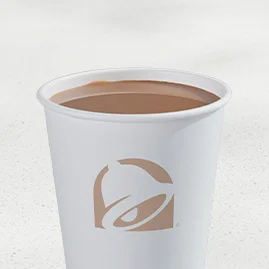 Menu 66 A Premium Hot Coffee, served in a Taco Bell cup.