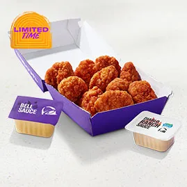 Menu 31 Ten Diablo Dusted Crispy Chicken Nuggets served with dipping sauces