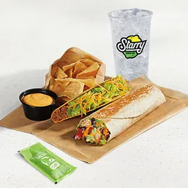 Menu 143 Cantina Chicken Burrito Combo