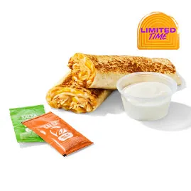 Menu 15 Cantina Chicken Rolled Quesadilla with chicken, cheese, sauce, and grilled tortilla
