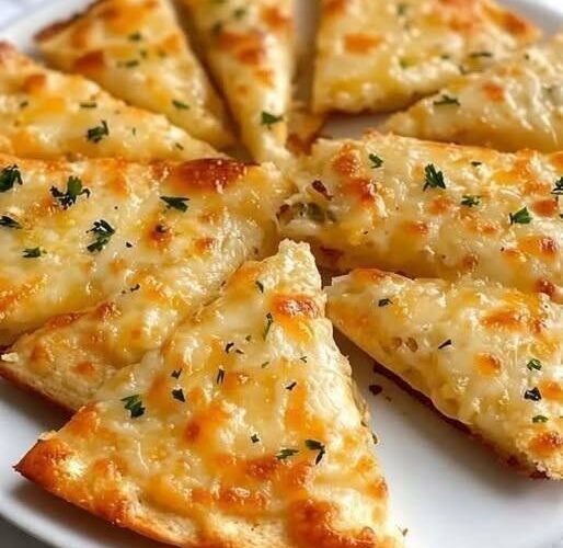 Air Fryer Cheesy Tortilla Garlic Bread