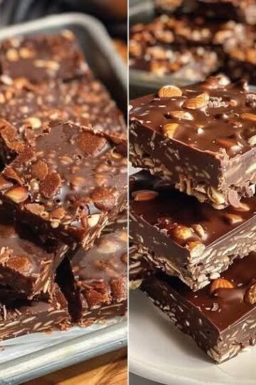 No-Bake Chocolate Peanut Butter Crunch Bars